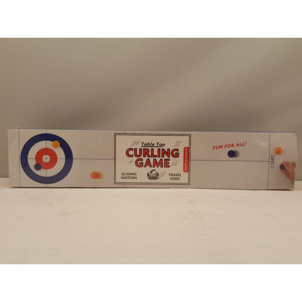 Table Top CURLING GAME by Kikkerland | Travel Sized | For 2 - 8 Players | GG120